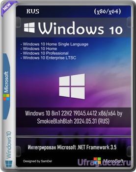 Windows 10 8in1 22H2 19045.4412 x86/x64 / 2024.05.31 (RUS)